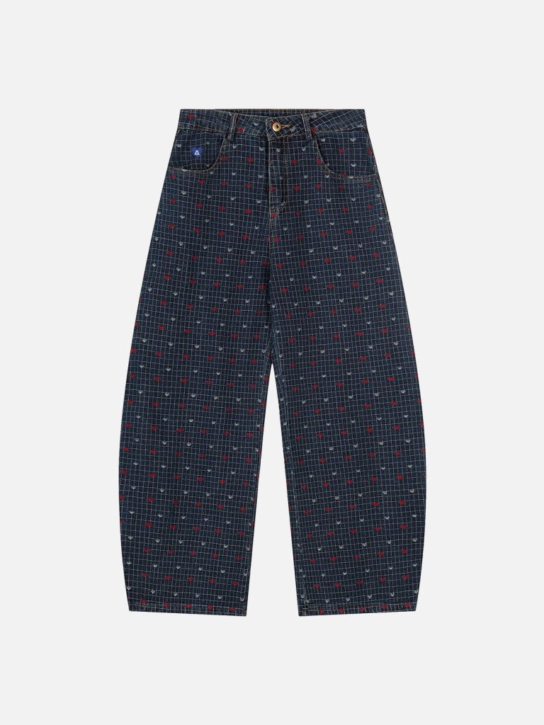 Aelfric Eden Heart Polka Dot Baaggy Barrel Jeans