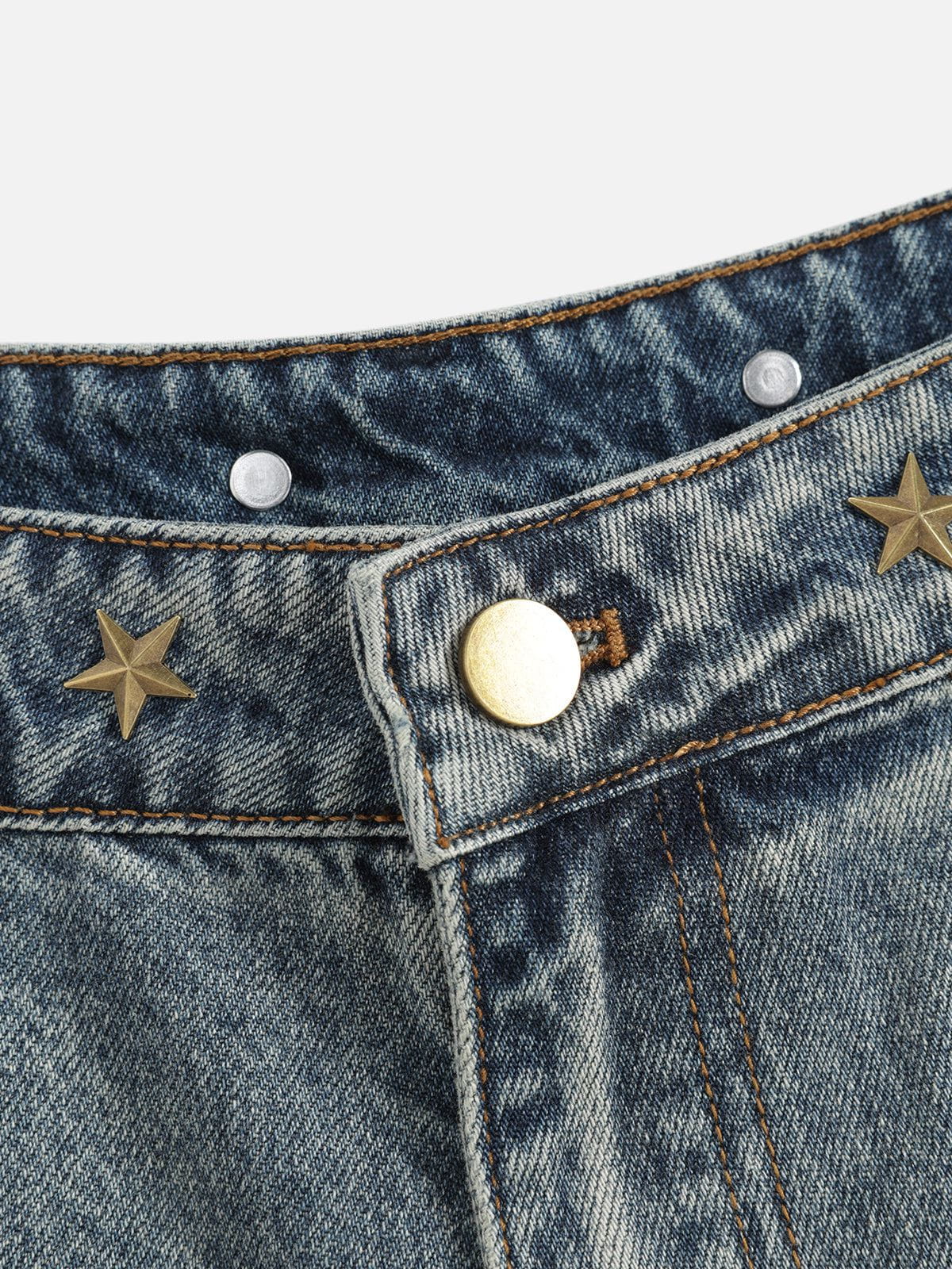 Aelfric Eden Star Panel Rivets Baaggy Jeans - Image 3
