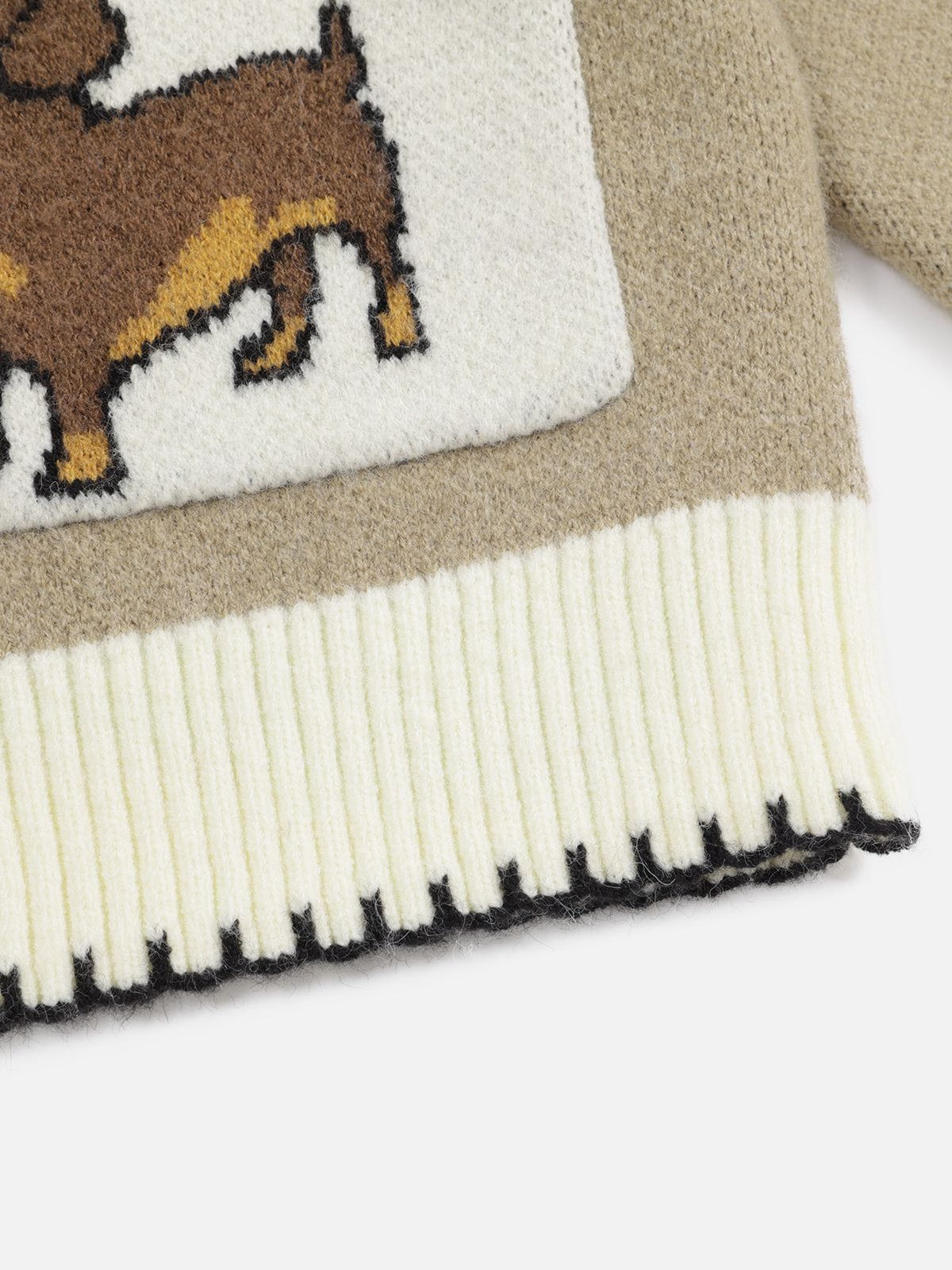 Aelfric Eden Hand Drawn Dachshund Jacquard Cardigan - Image 7