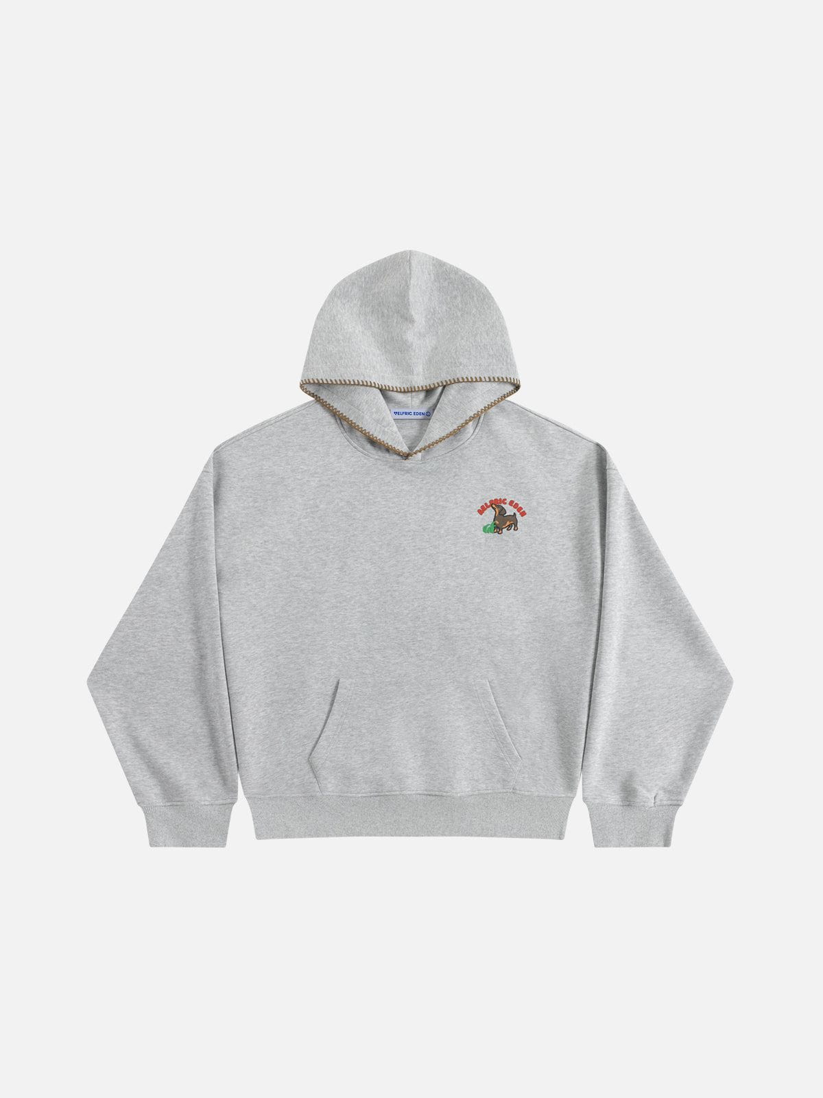 Aelfric Eden Towel Embroidery Dachshund Pullover Hoodie - Image 4