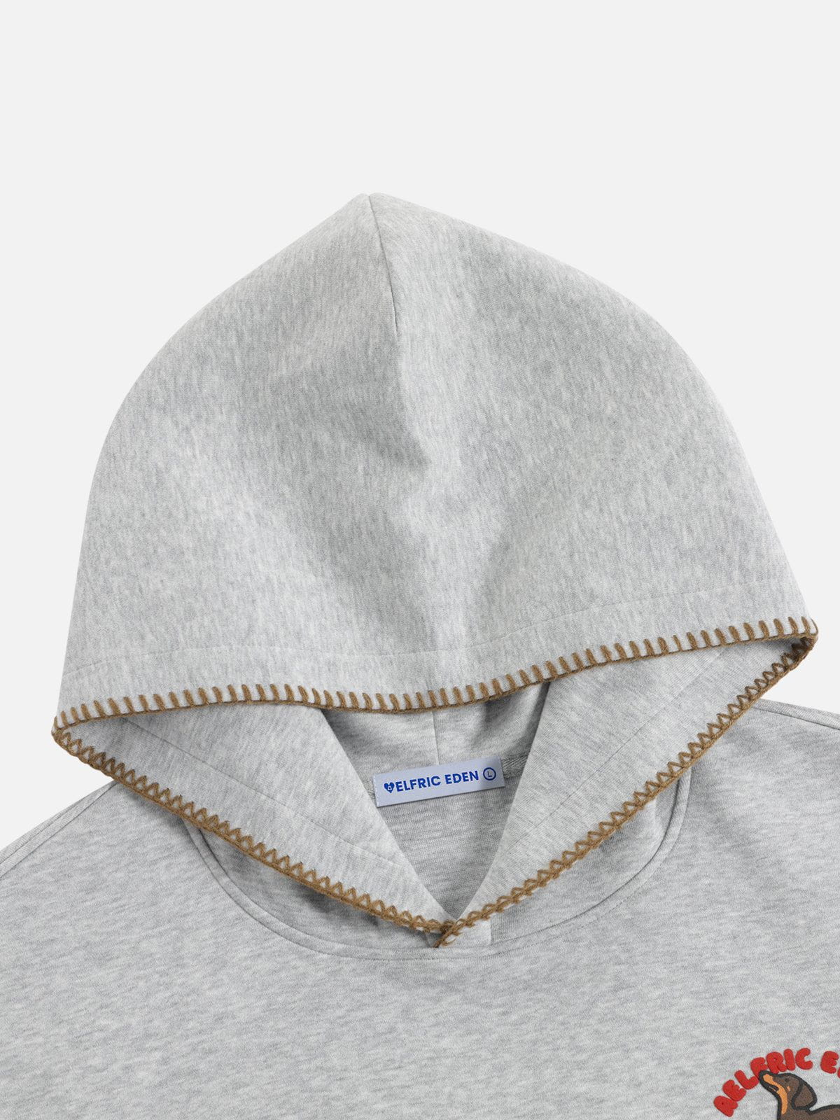 Aelfric Eden Towel Embroidery Dachshund Pullover Hoodie - Image 7