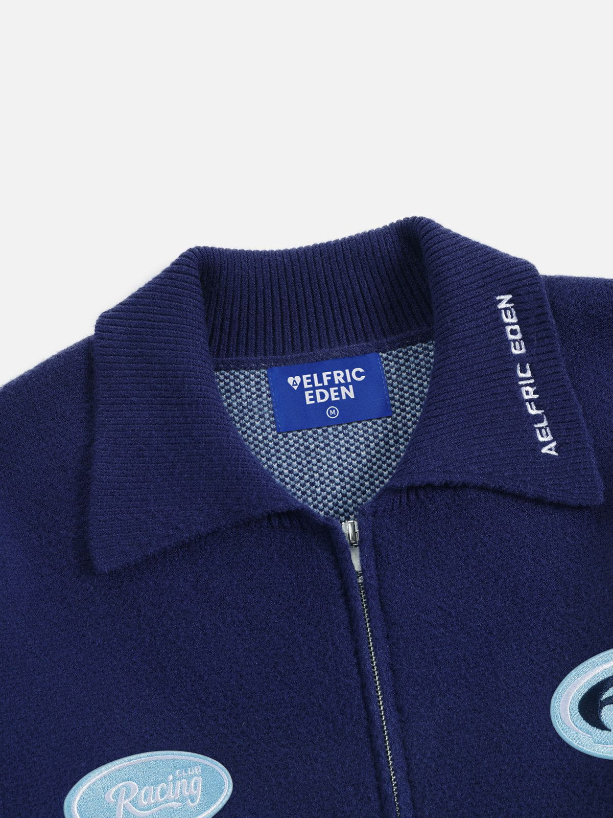 Aelfric Eden Racing Patchwork Zip Up Cardigan - Image 4