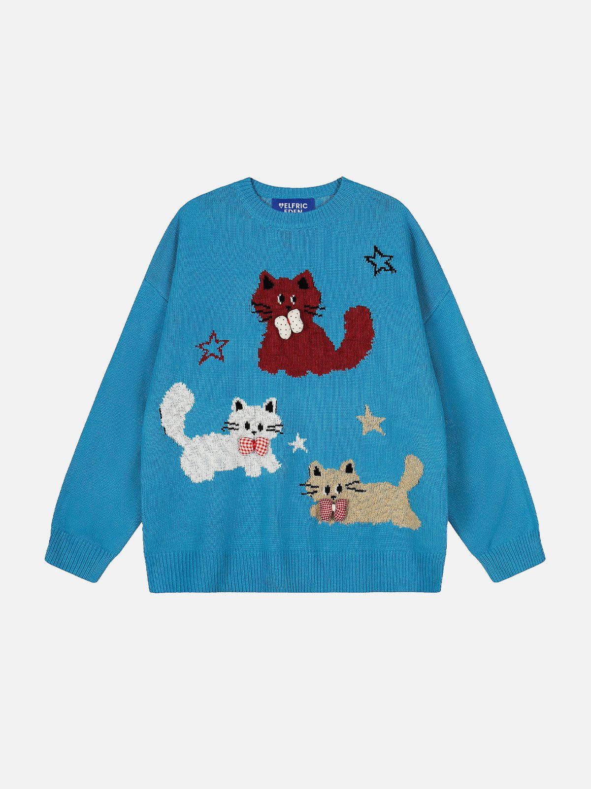 Aelfric Eden Star Cat Jacquard Sweater - Image 3