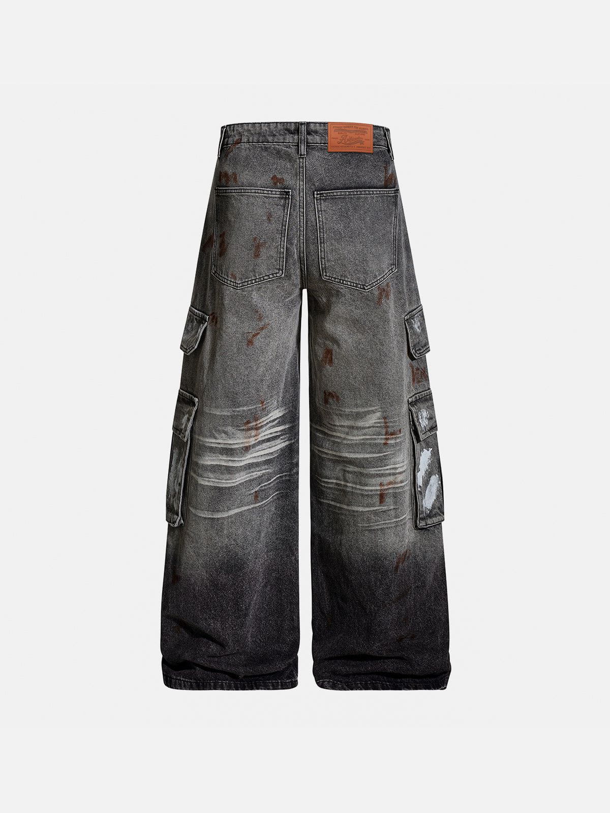 Aelfric Eden Washed Whiskering Multi Pocket Baaggy Jeans - Image 2