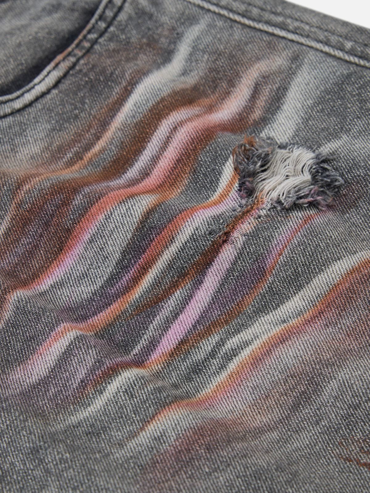 Aelfric Eden Washed Whiskering Multi Pocket Baaggy Jeans - Image 4