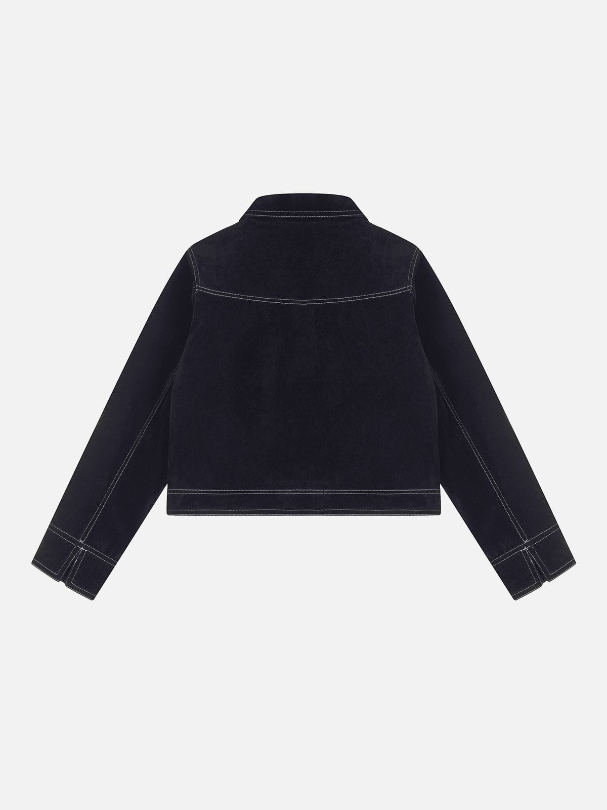 Aelfric Eden Stitch Suede Boxy Jacket - Image 3