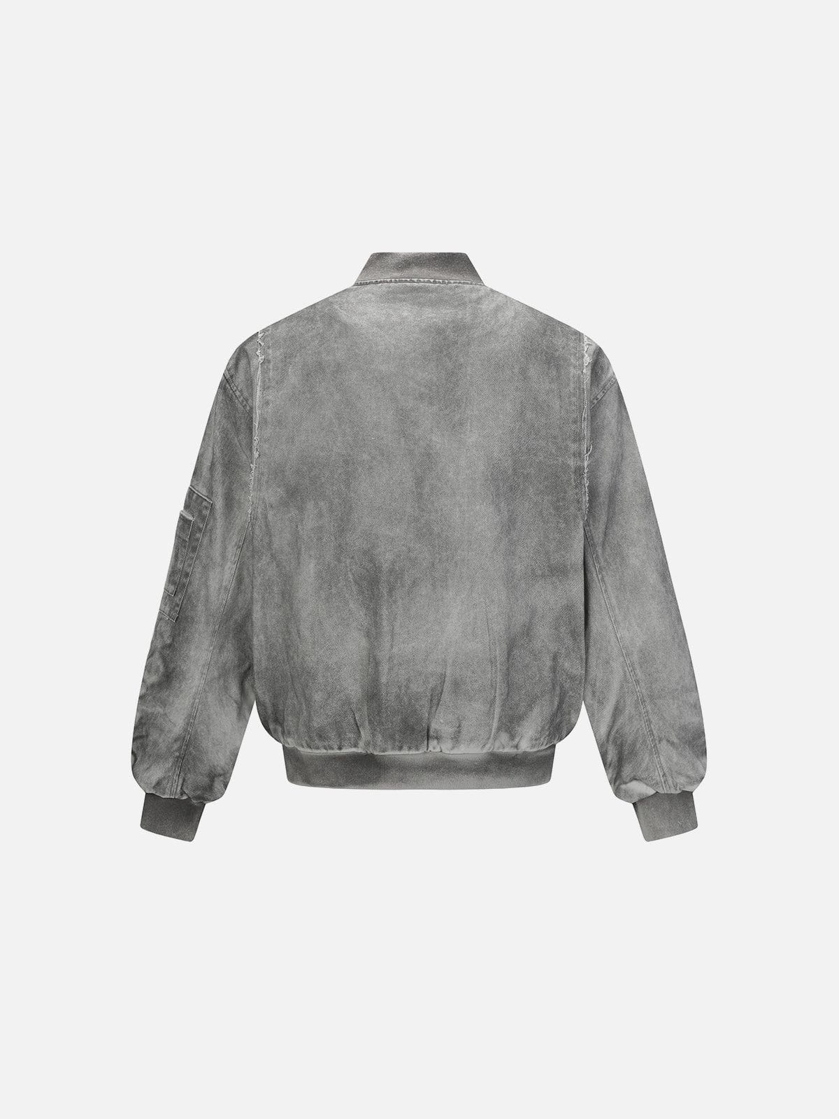 Aelfric Eden Washed Plated Sleeve Zip Up Jacket - Image 3