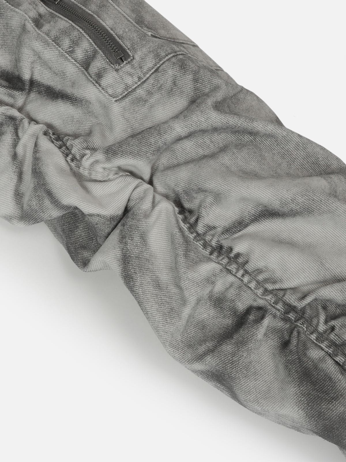 Aelfric Eden Washed Plated Sleeve Zip Up Jacket - Image 6