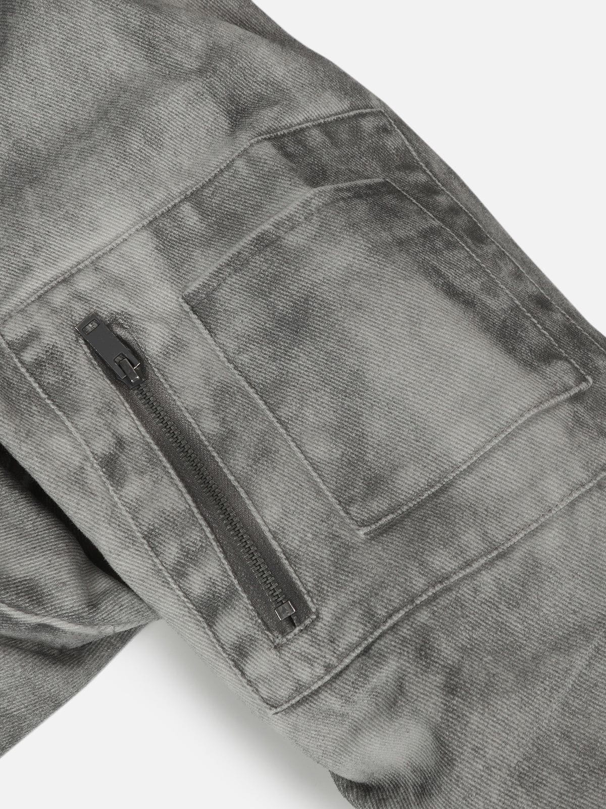 Aelfric Eden Washed Plated Sleeve Zip Up Jacket - Image 5