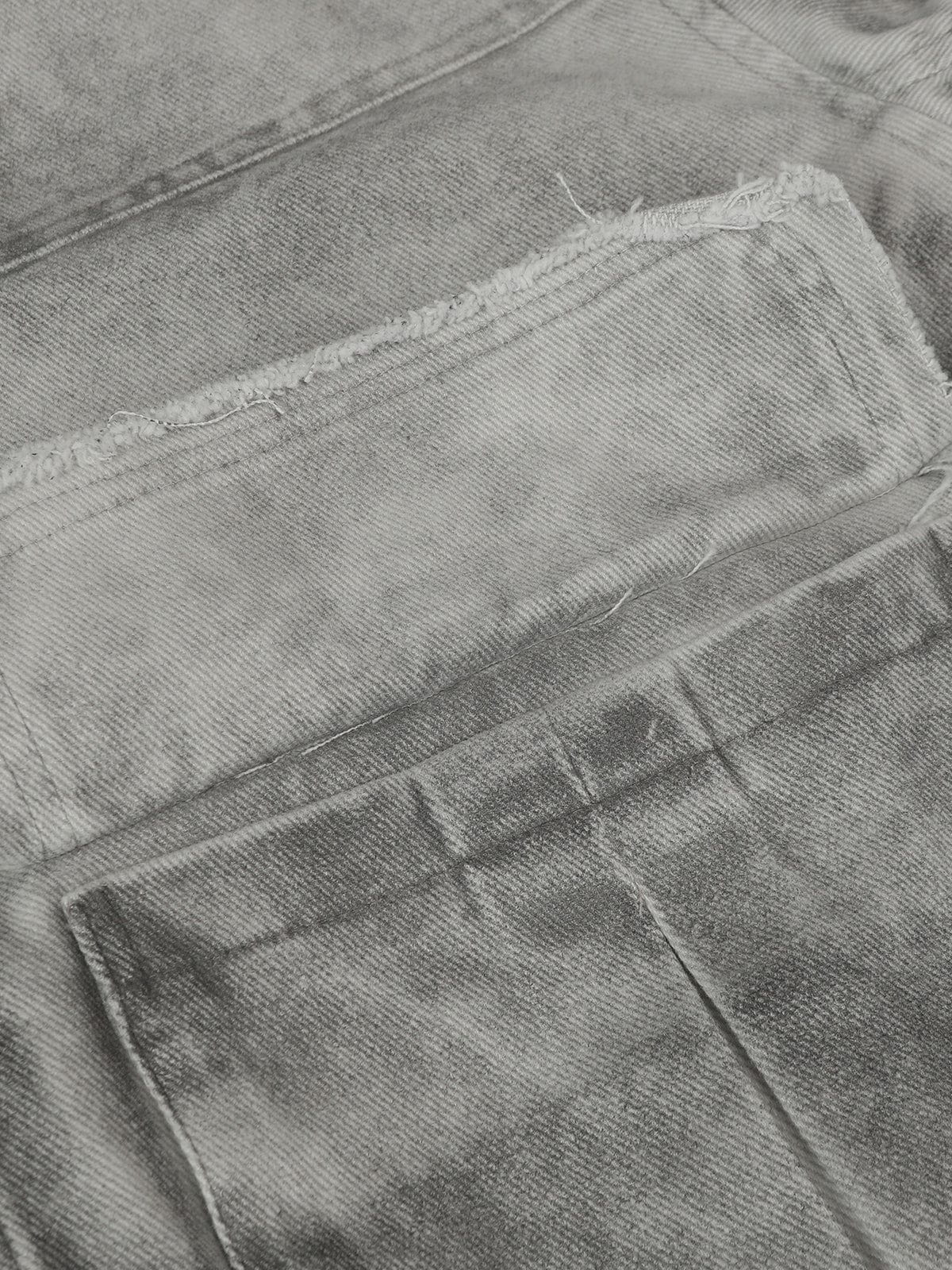 Aelfric Eden Washed Plated Sleeve Zip Up Jacket - Image 4