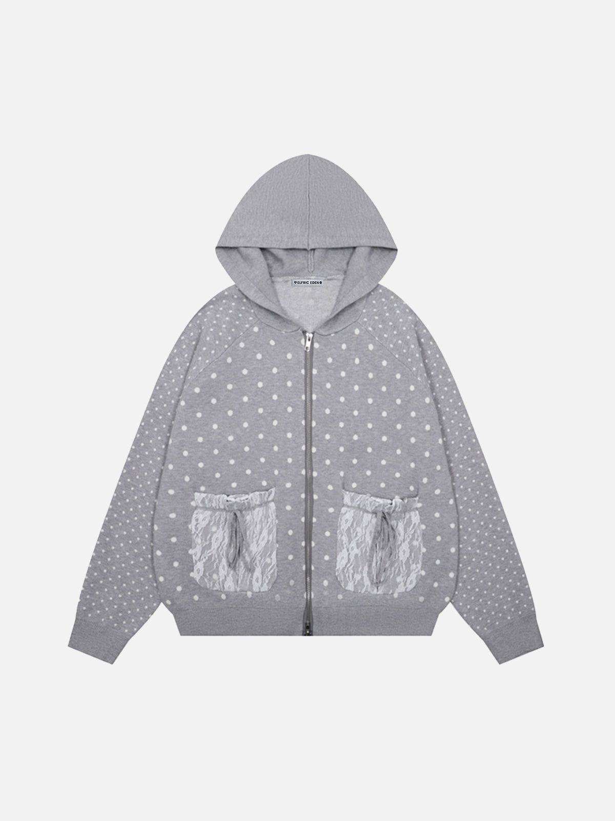 Aelfric Eden Polka Dot Zip Up Hoodie