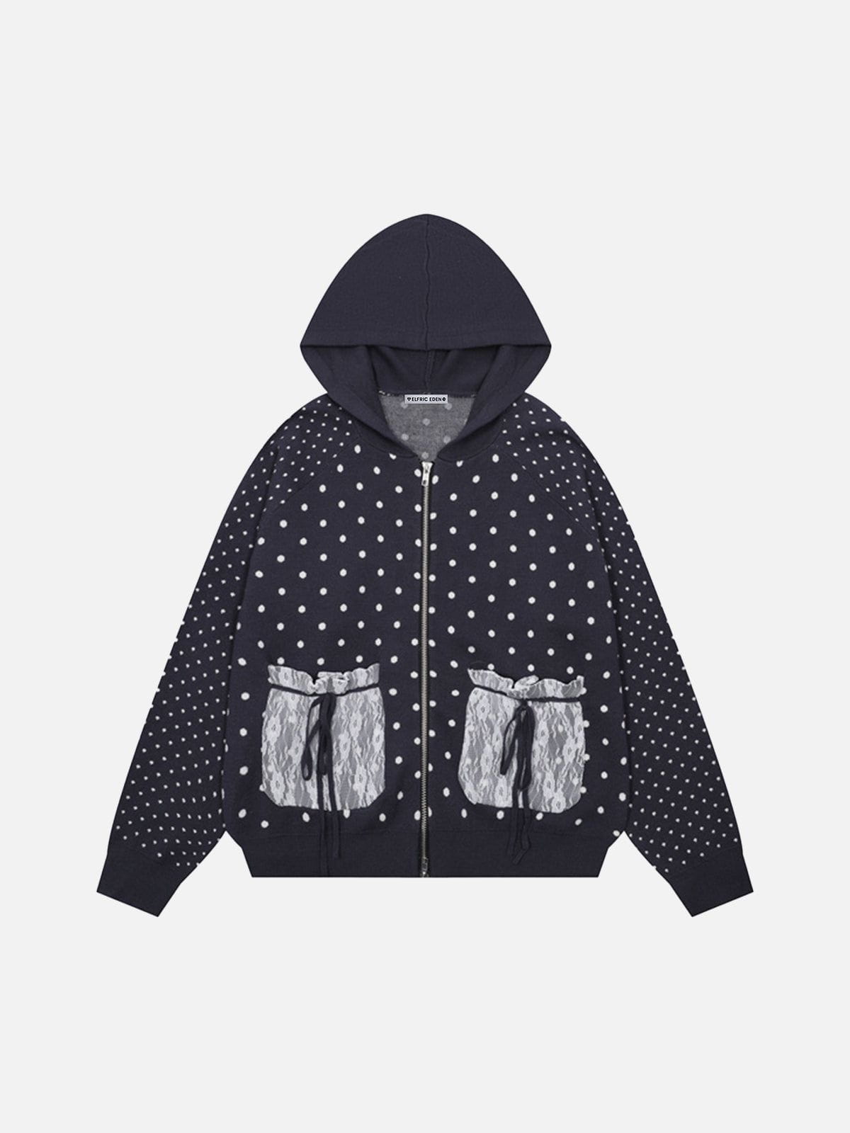 Aelfric Eden Polka Dot Zip Up Hoodie - Image 2