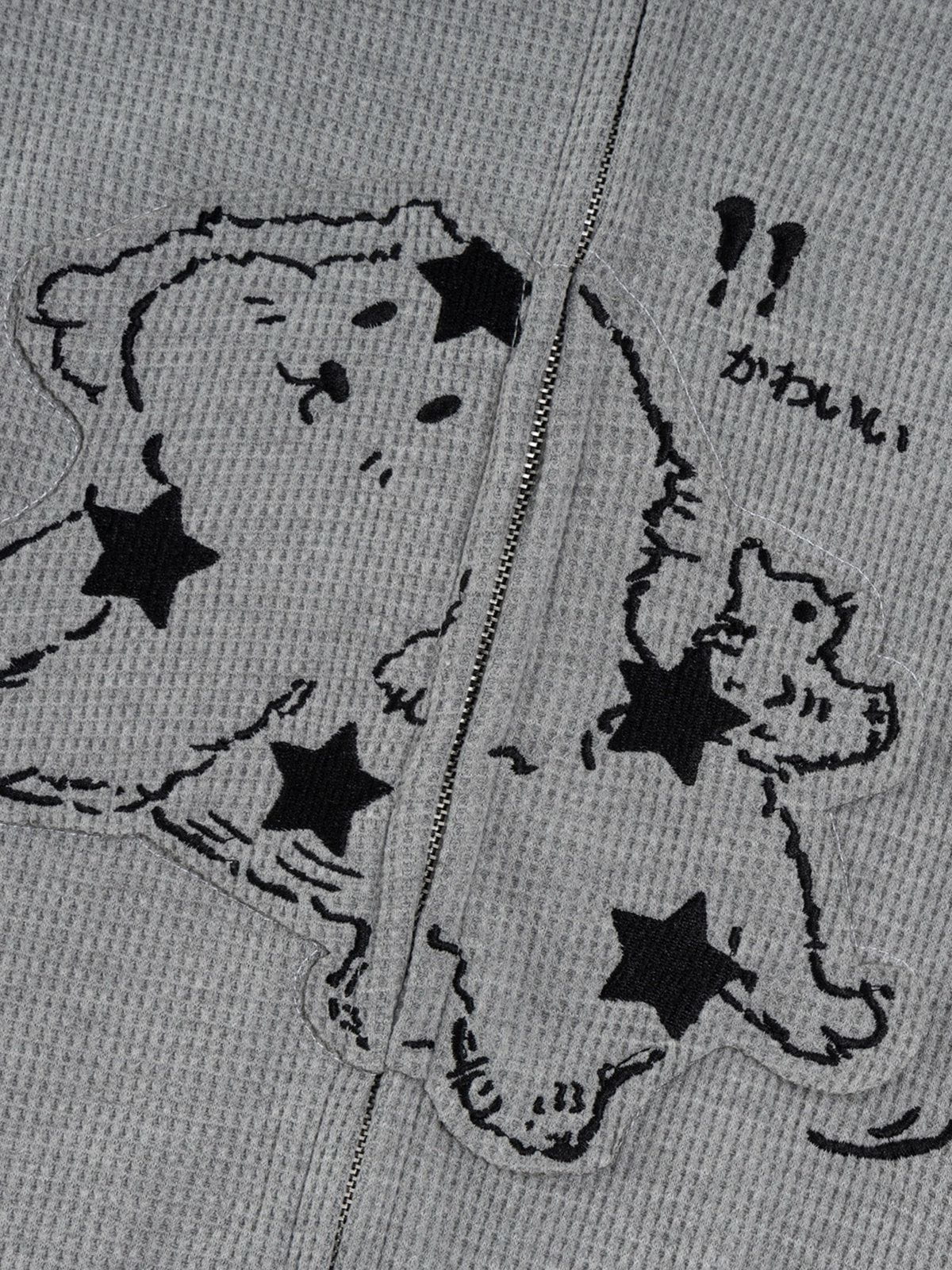 Aelfric Eden Towel Cat Waffle Zip Up Hoodie - Image 3