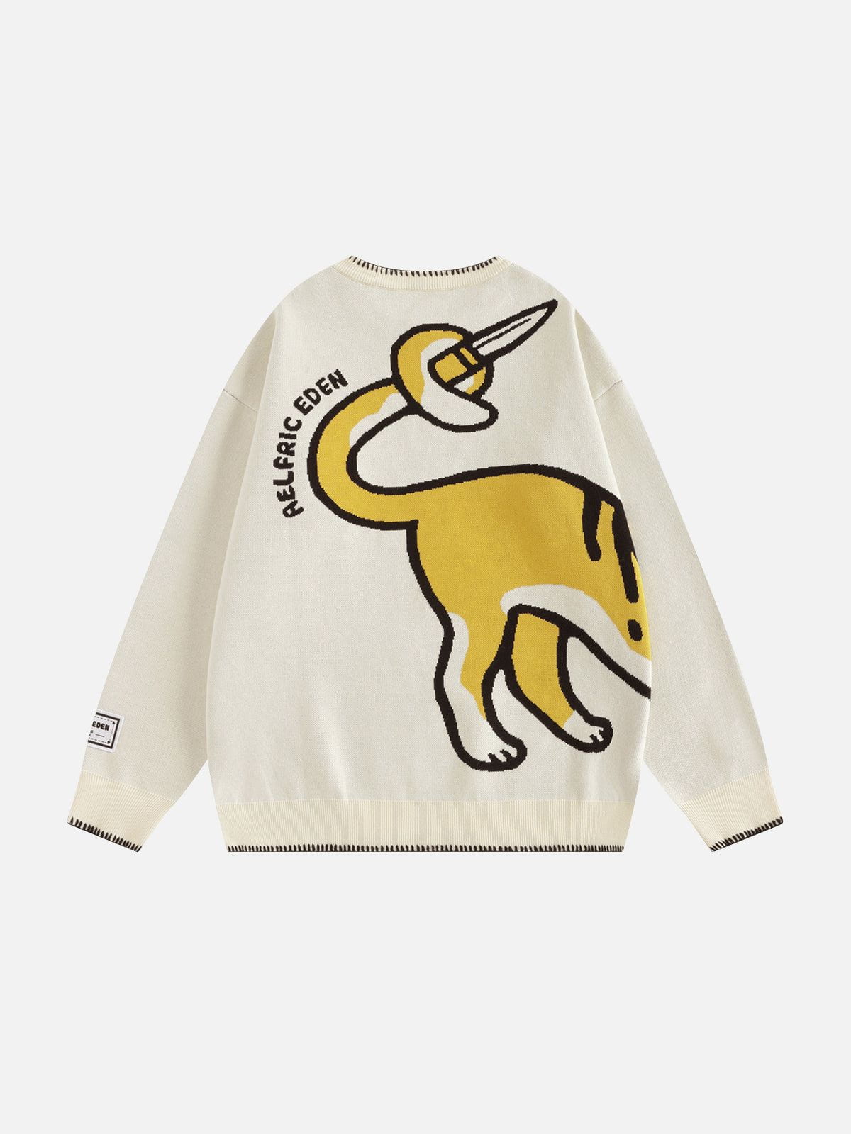 Aelfric Eden Hand Drawn Cat Jacquard Sweater - Image 2