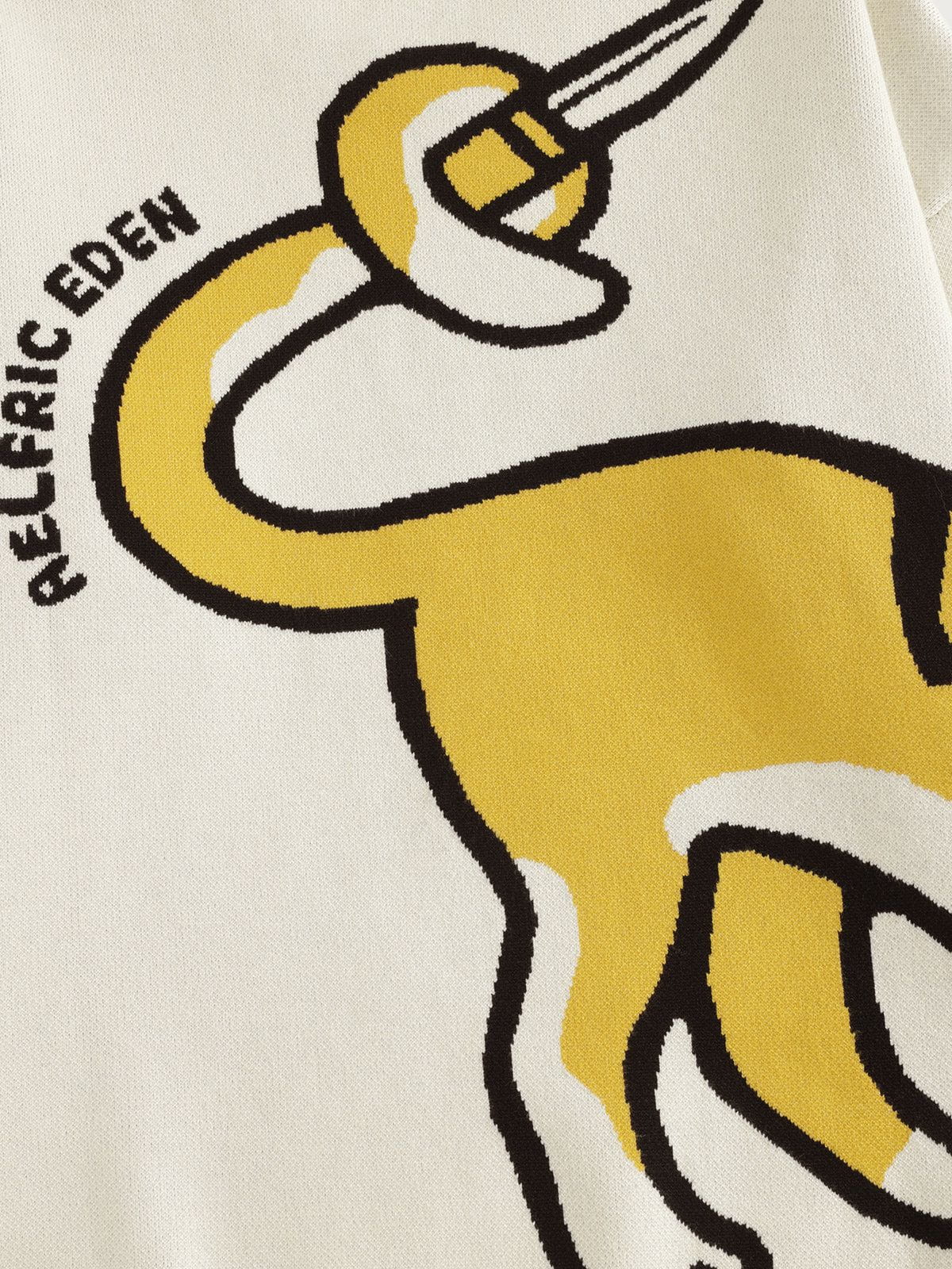 Aelfric Eden Hand Drawn Cat Jacquard Sweater - Image 5