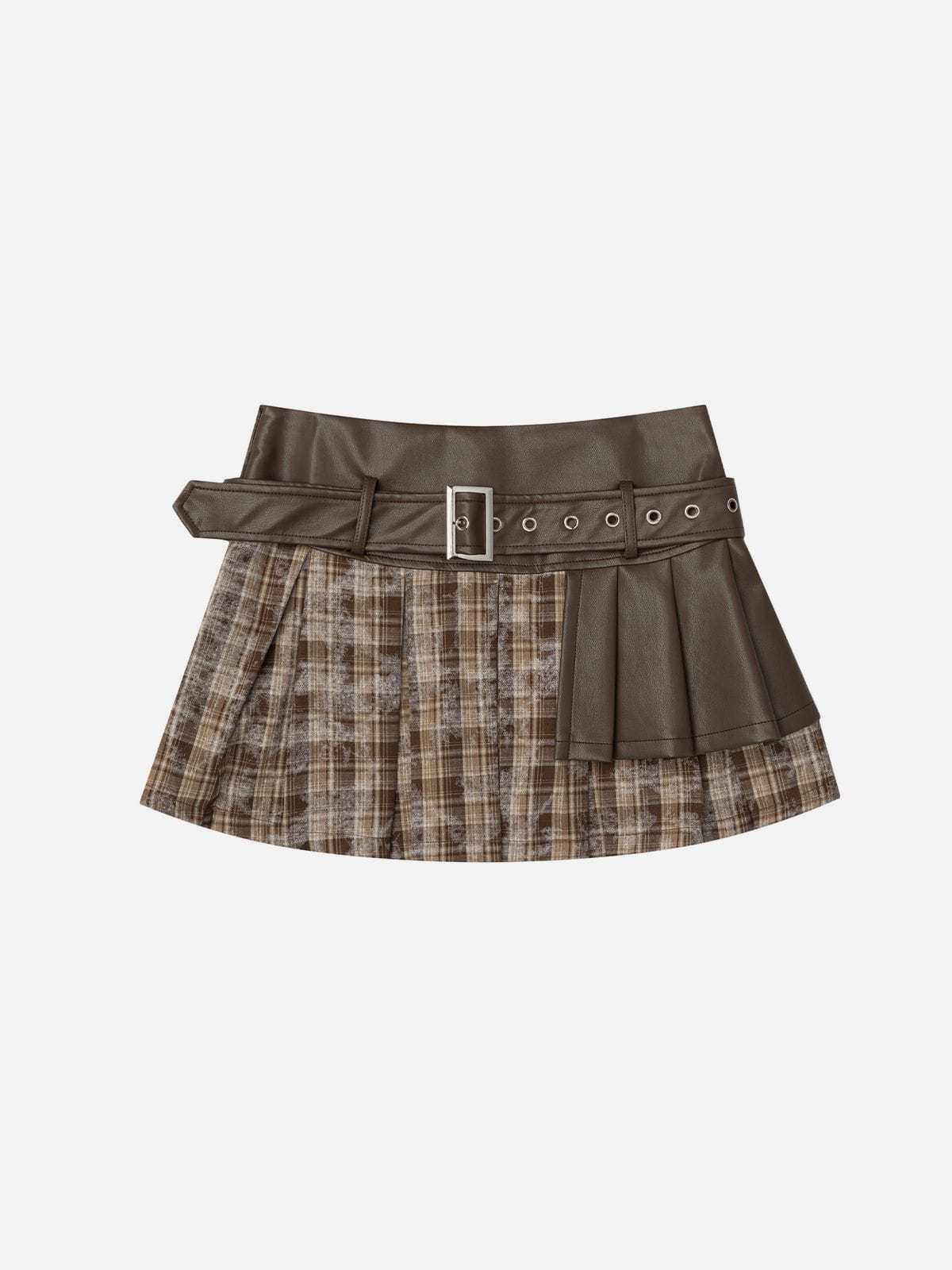 Aelfric Eden Plaid Faux Leather Skirt