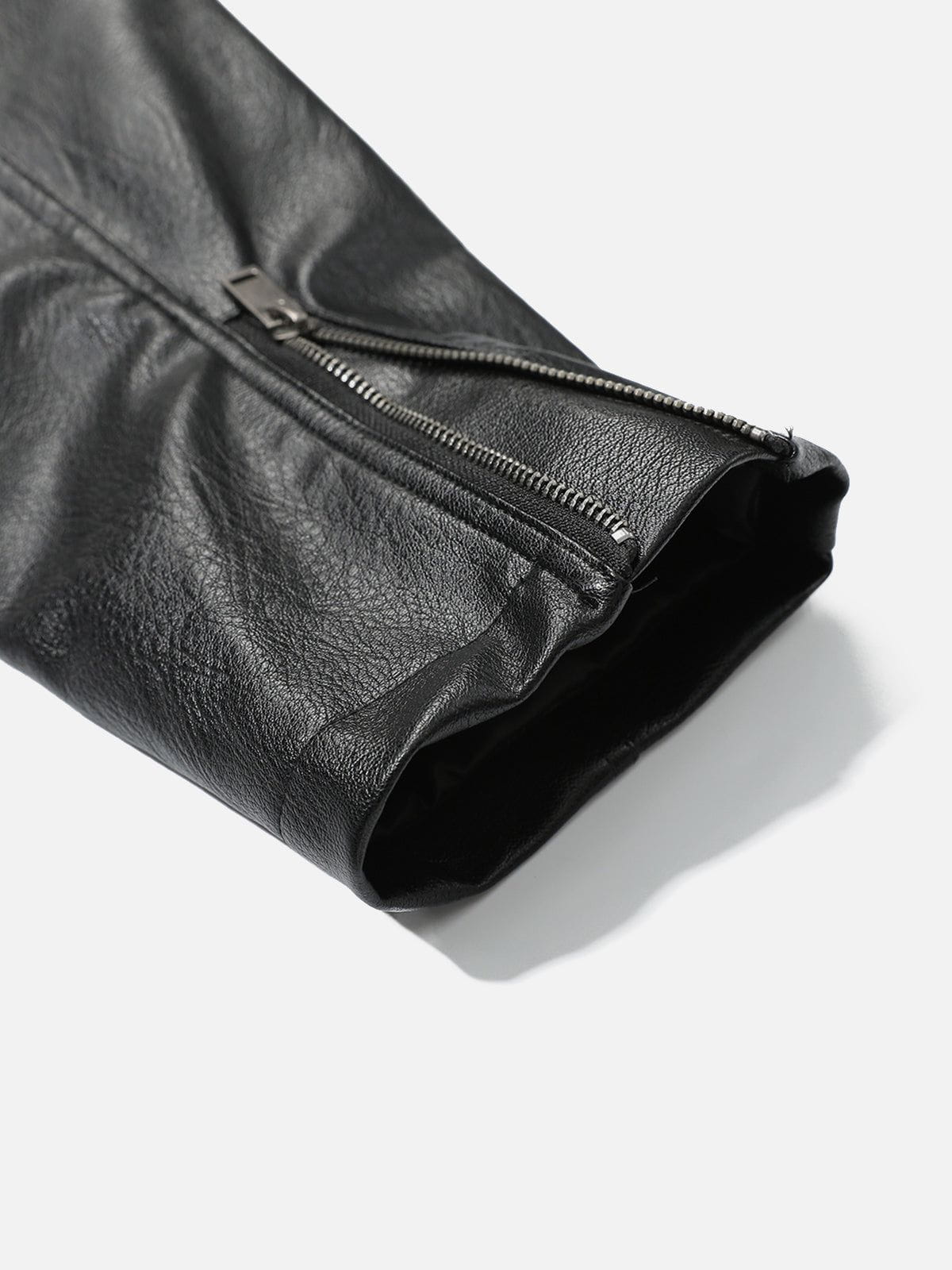 Aelfric Eden Metal Button Faux Leather Jacket - Image 5