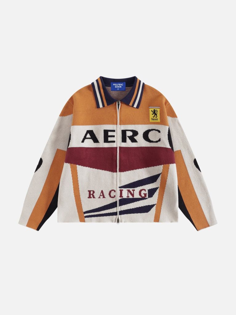 Aelfric Eden Racing Color Blocking Boxy Cardigan