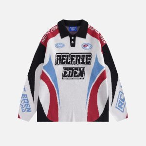 Aelfric Eden Color Blocking Racing Sweater