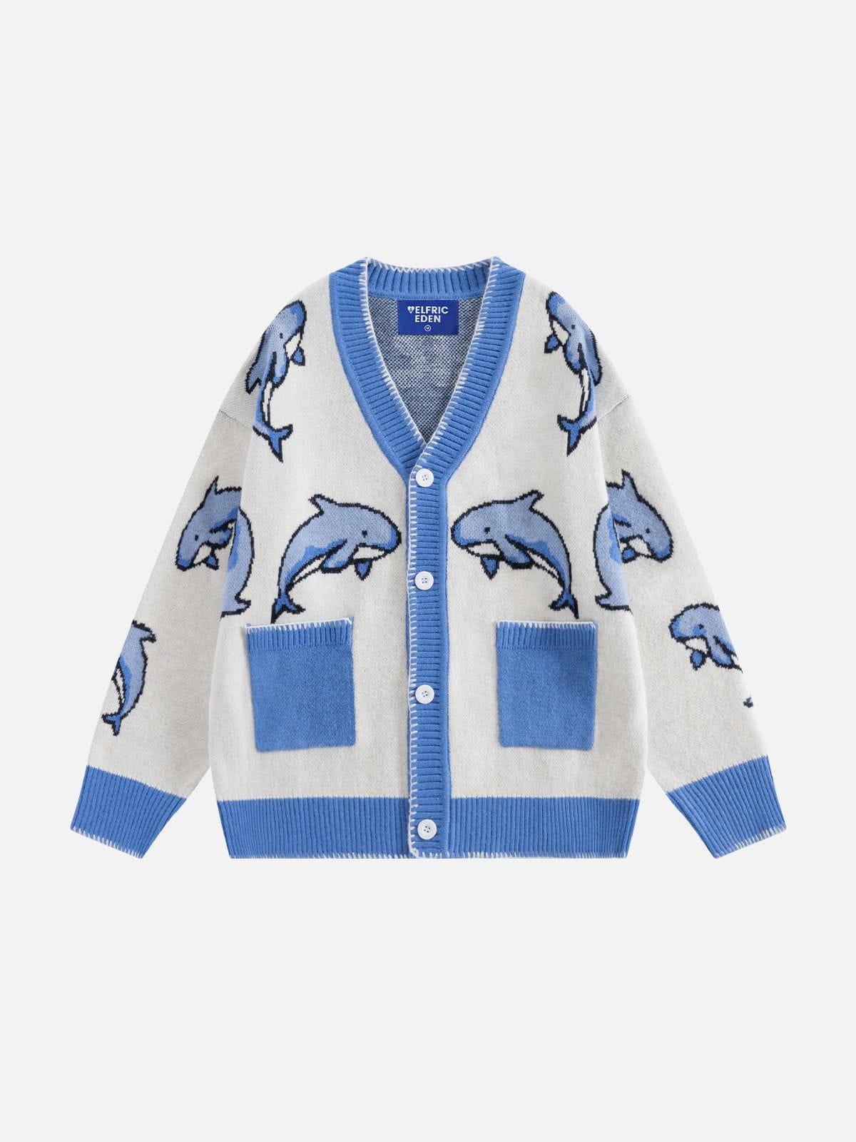 Aelfric Eden Whale Jacquard Cardigan