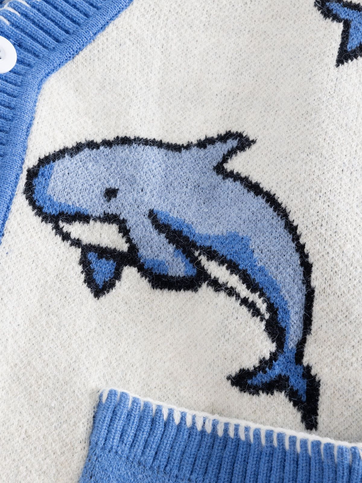Aelfric Eden Whale Jacquard Cardigan - Image 3