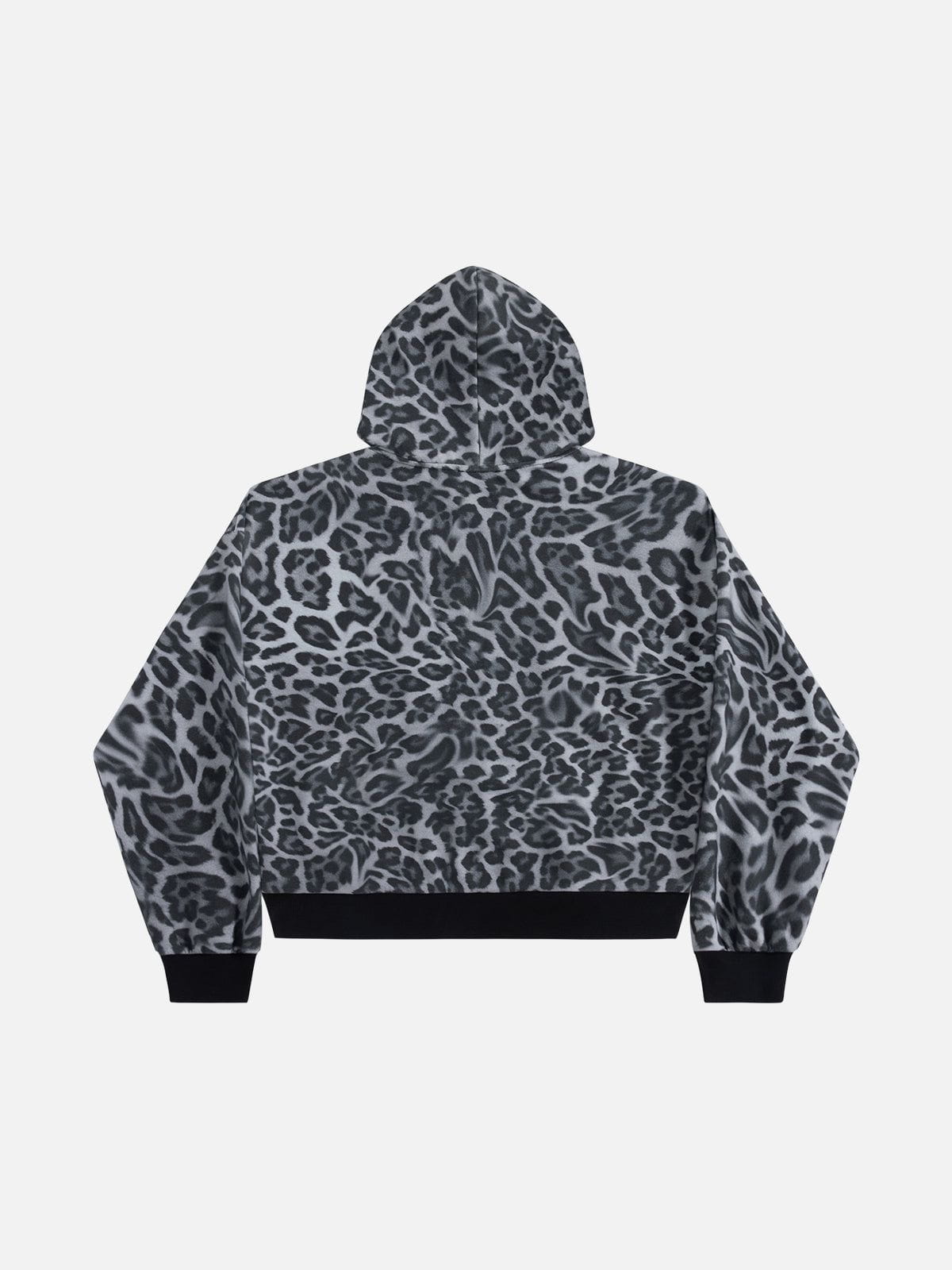 Aelfric Eden Leopard Graffiti Boxy Zip Up Hoodie - Image 3