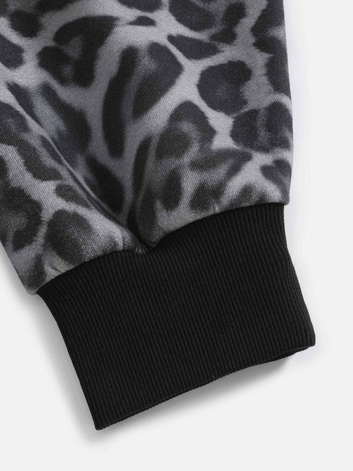 Aelfric Eden Leopard Graffiti Boxy Zip Up Hoodie - Image 7