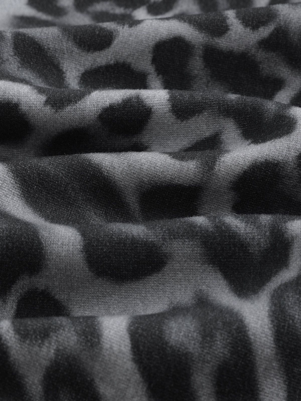 Aelfric Eden Leopard Graffiti Boxy Zip Up Hoodie - Image 6