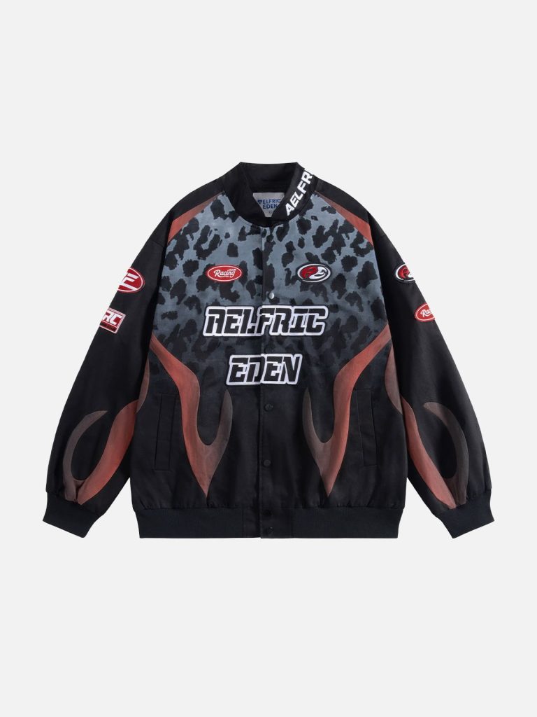 Aelfric Eden Flame Leopard Racing Jacket