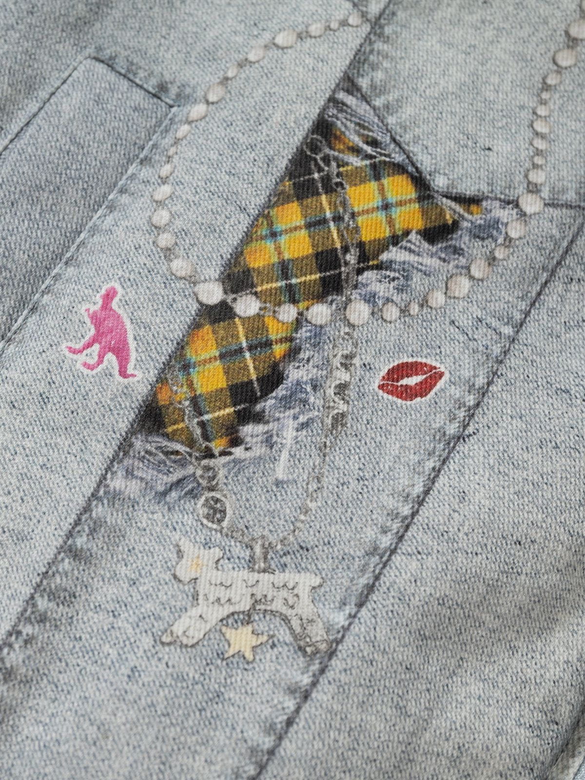 Aelfric Eden Denim Graphic Coat - Image 4