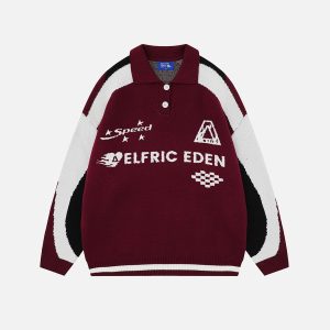 Aelfric Eden Color Blocking Racing Sweater