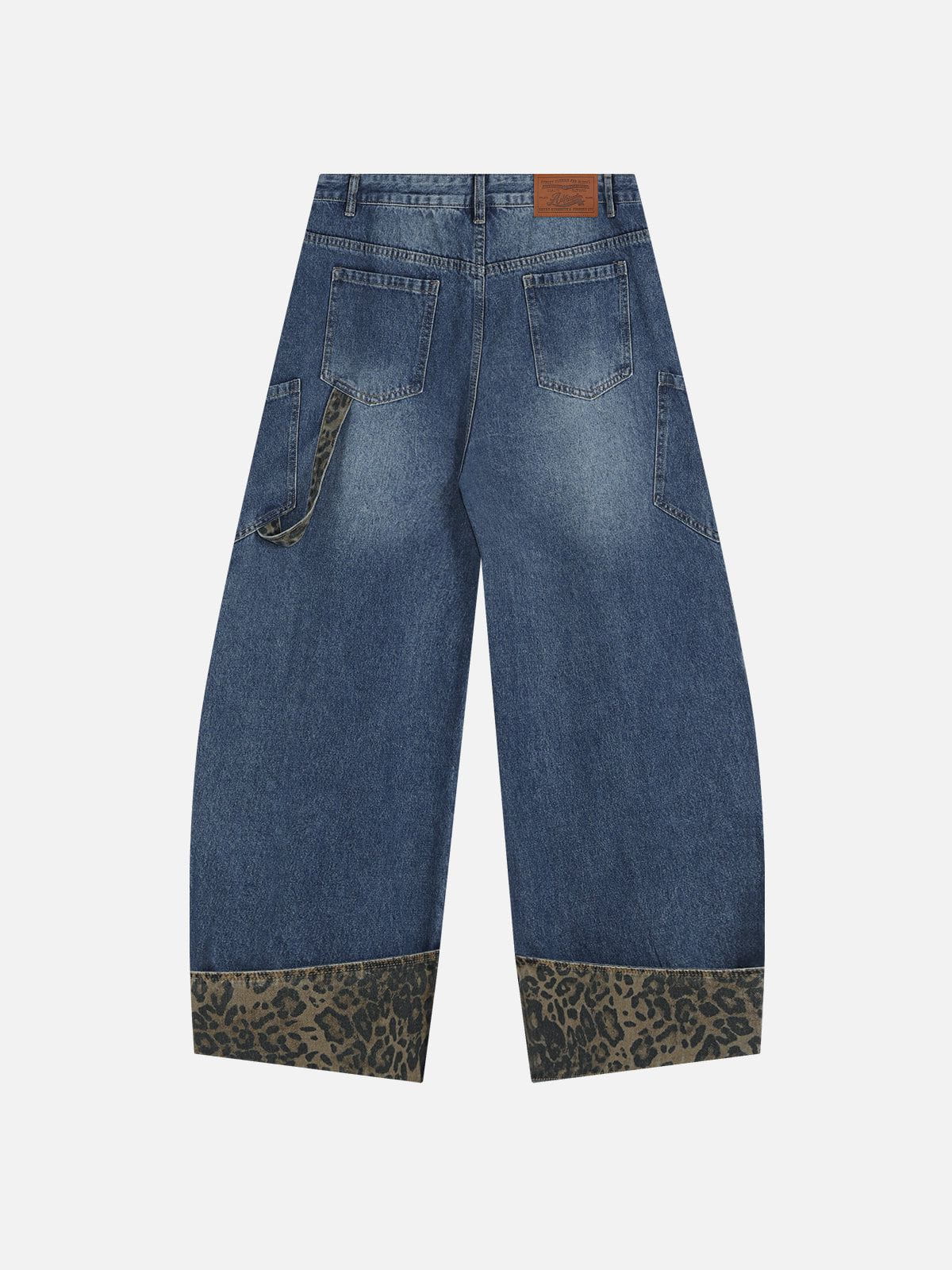 Aelfric Eden Leopard Cuffed Super Baaggy Barrel Jeans - Image 3