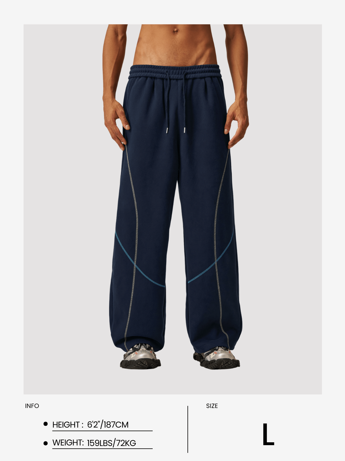 Aelfric Eden Color Blocking Stitch Baaggy Sweatpants - Image 11