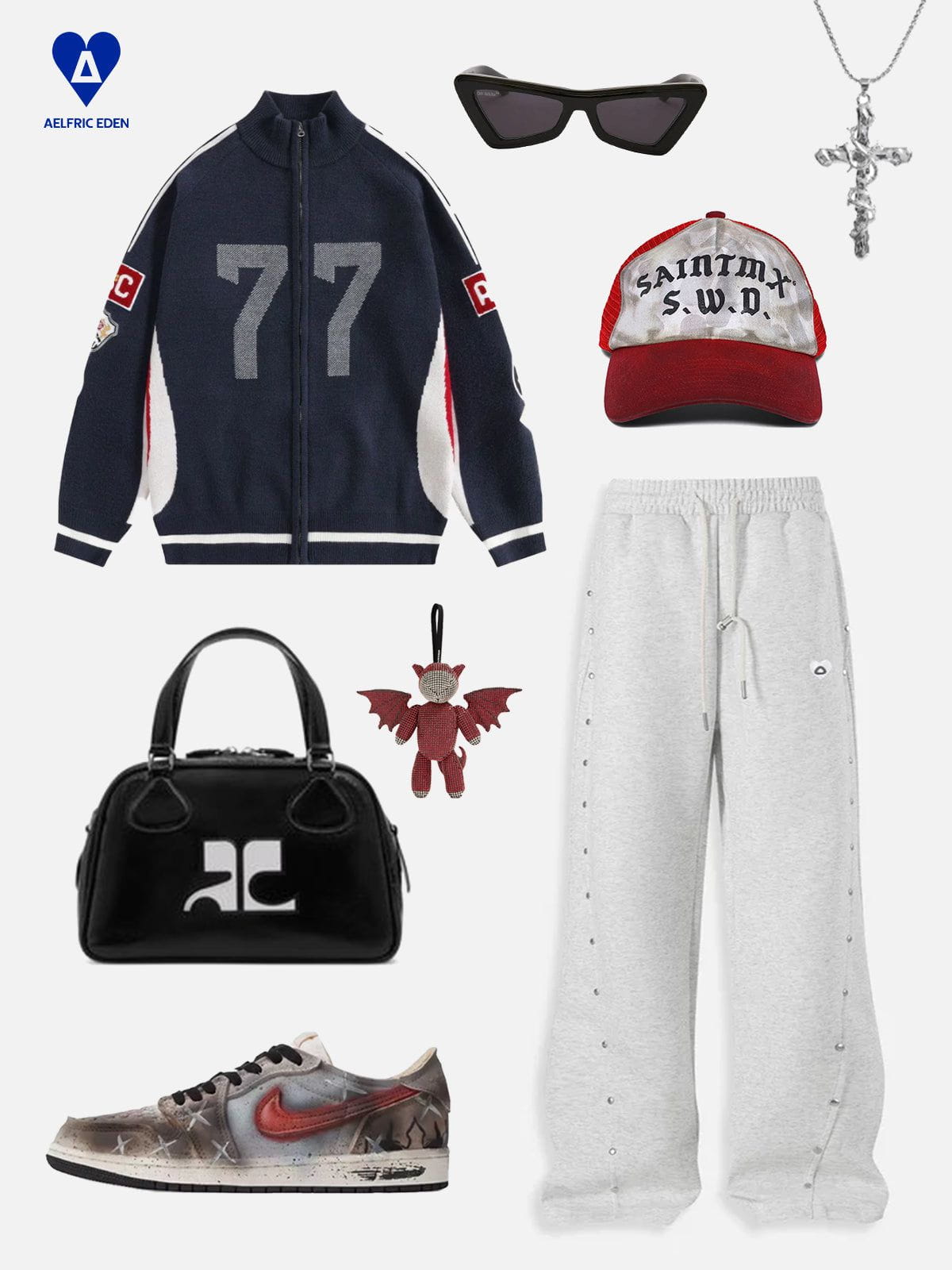 Aelfric Eden Rivet Pleated Sweatpants - Image 2