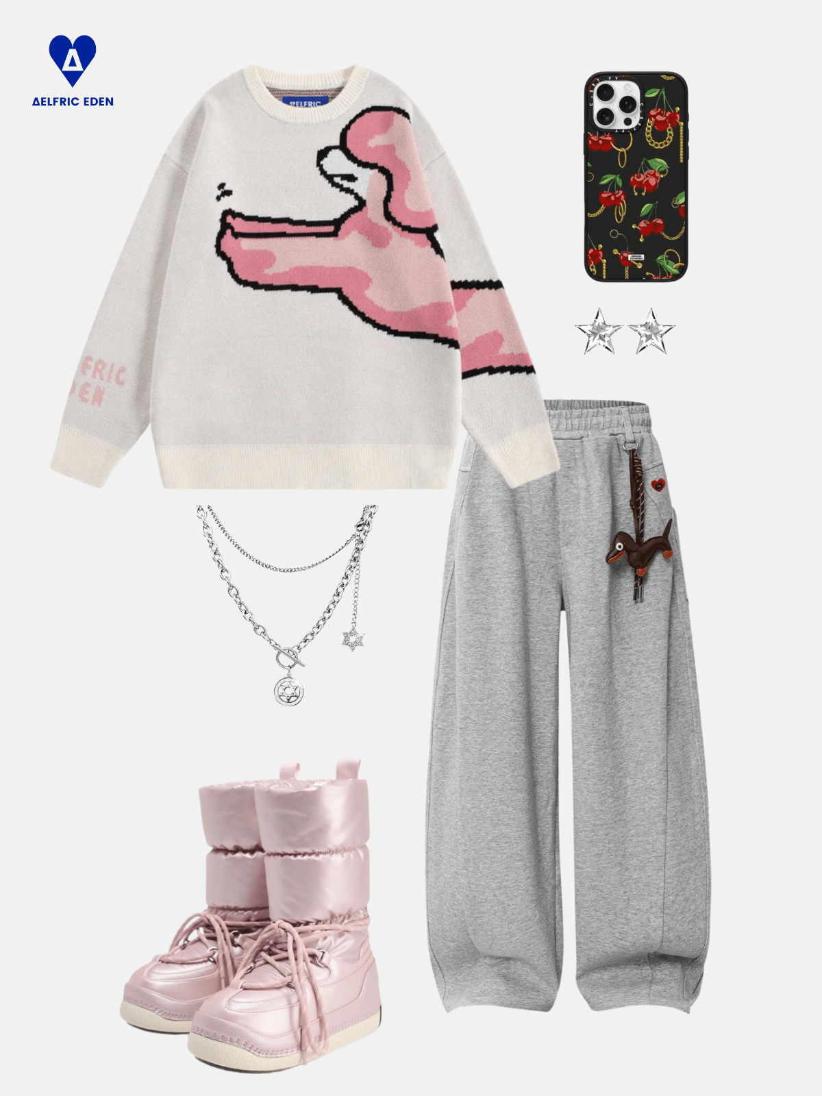 Aelfric Eden Dachshund Keychain Baaggy Sweatpants - Image 2