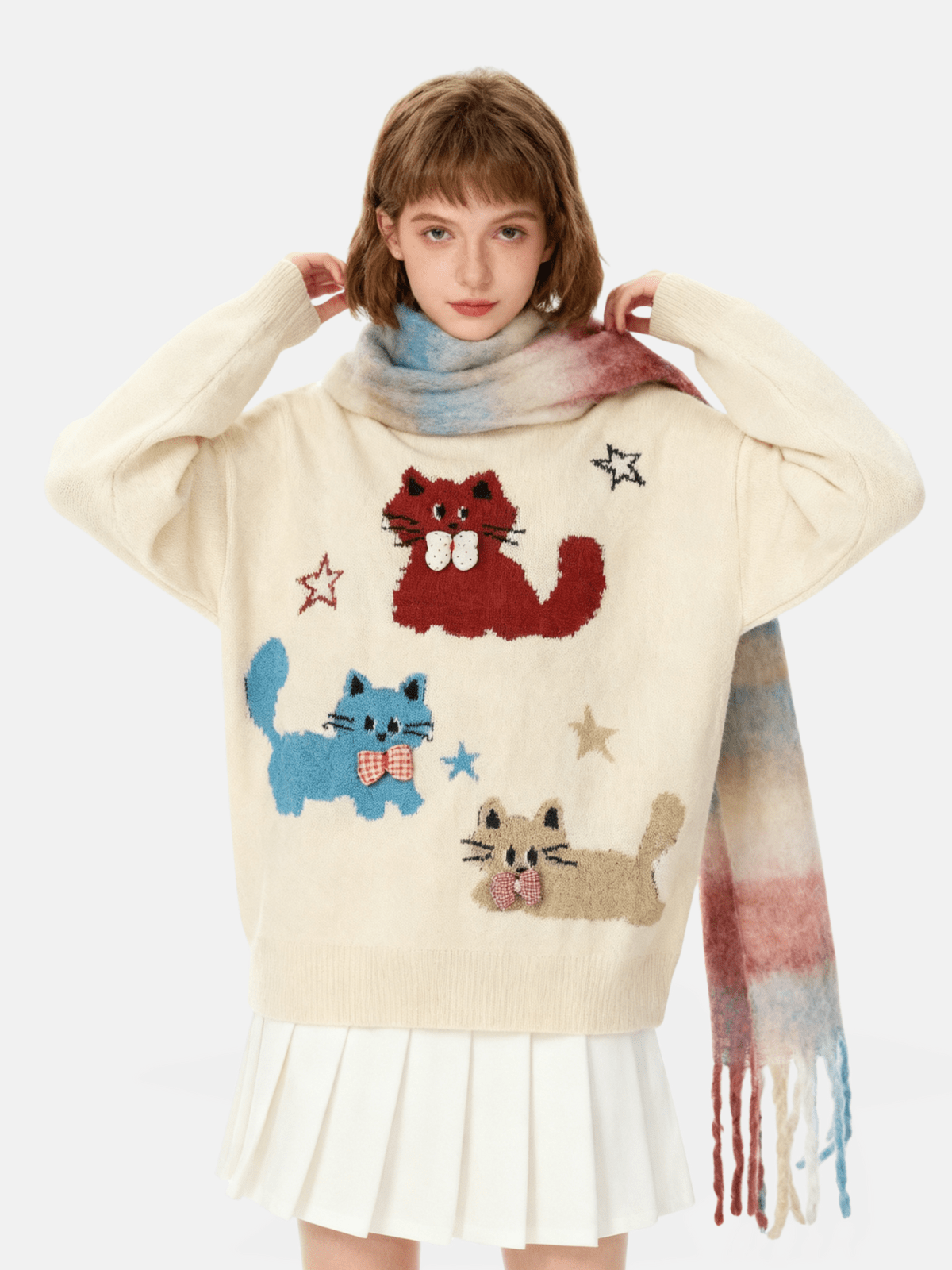 Aelfric Eden Star Cat Jacquard Sweater - Image 2
