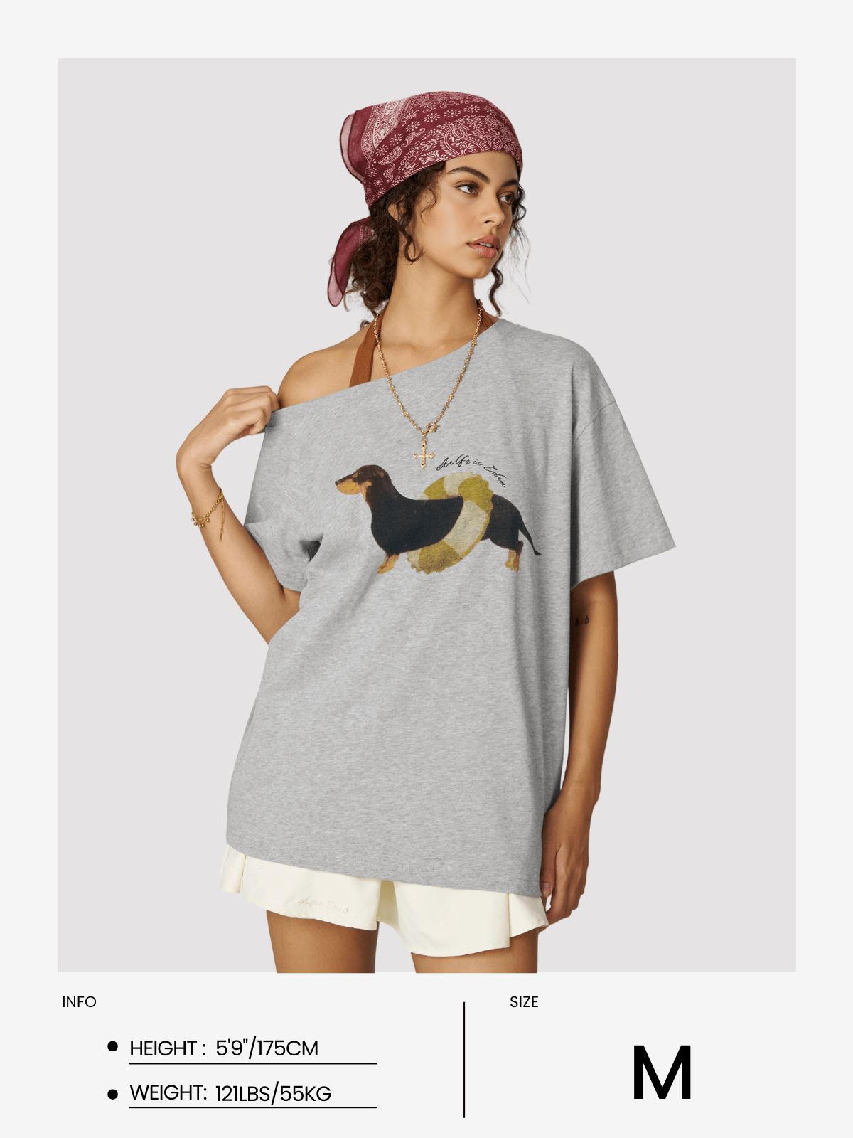 Aelfric Eden Dachshund Off-The-Shoulder Tee - Image 10