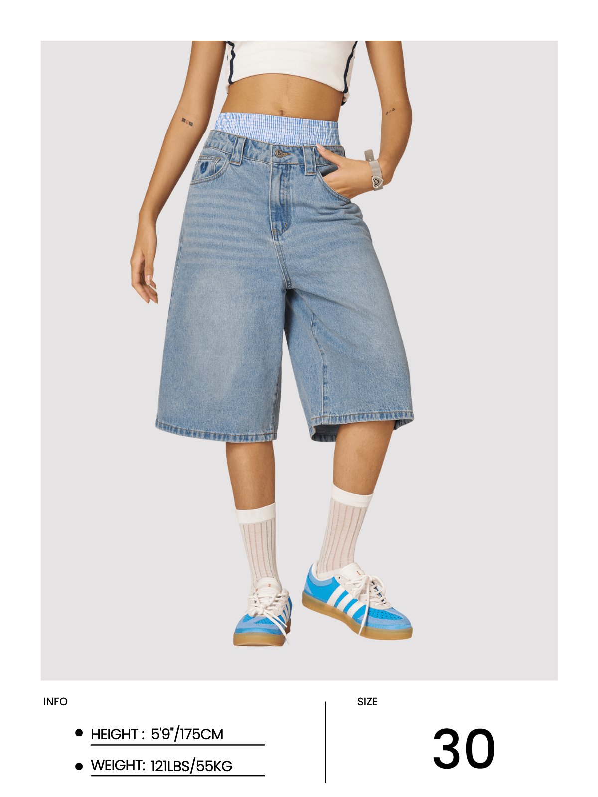 Aelfric Eden Double Waist Longline Jorts - Image 11