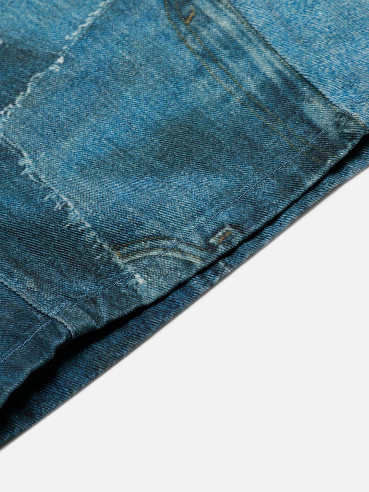 Aelfric Eden Illusion Denim Graphic Baaggy Barrel Jeans - Image 8