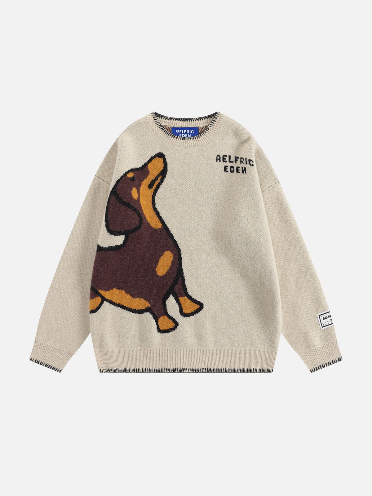 Aelfric Eden Hand Drawn Dachshund Jacquard Sweater - Image 2