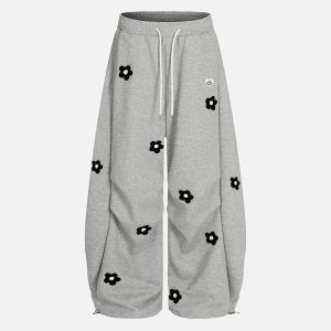 Aelfric Eden Floral Towel Embroidery Barrel Sweatpants