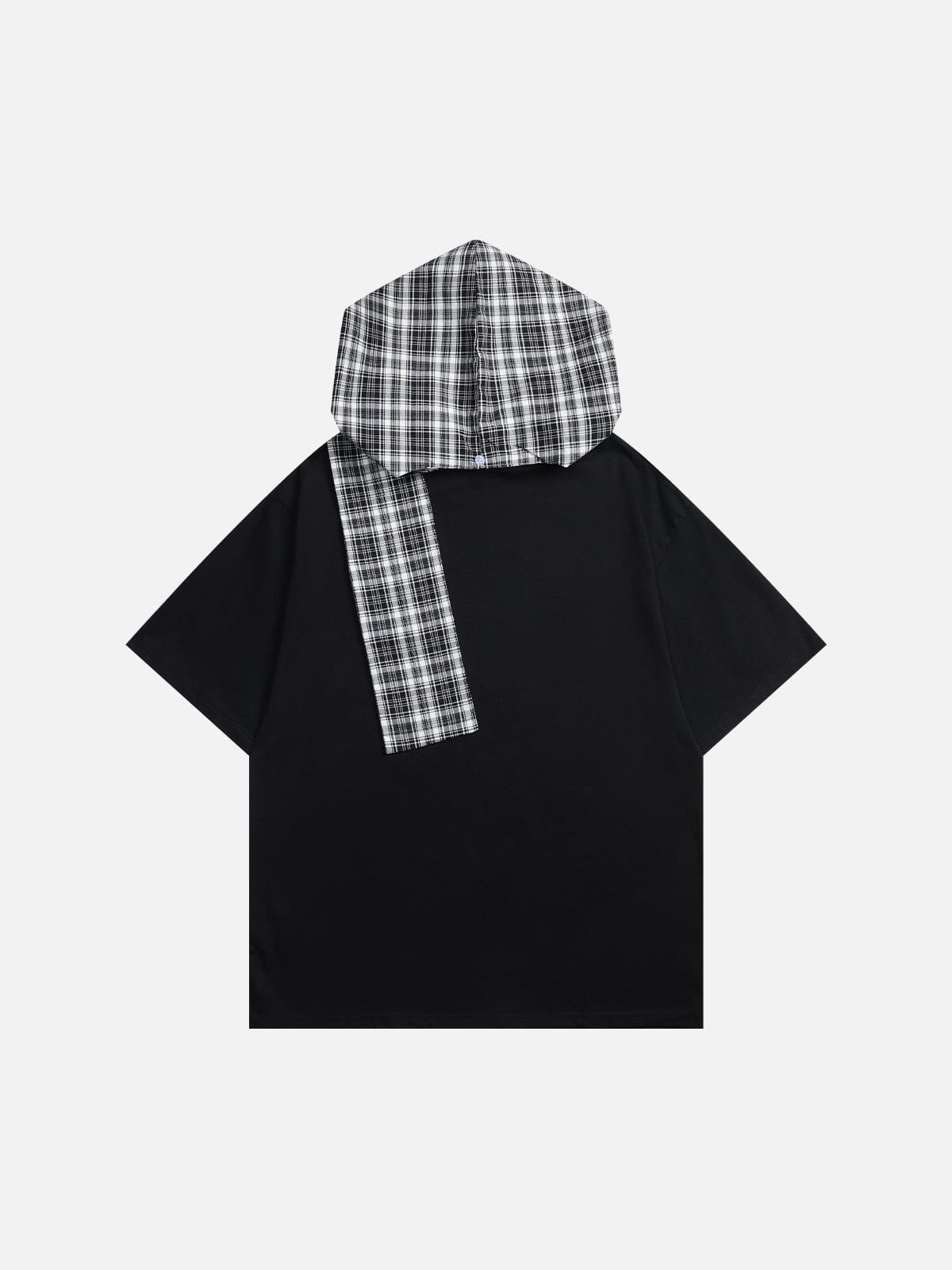 Aelfric Eden Plaid Detachable Hooded Tee - Image 7
