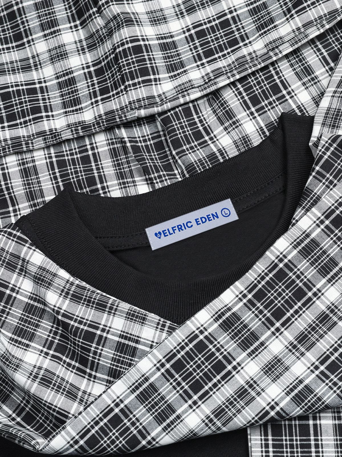 Aelfric Eden Plaid Detachable Hooded Tee - Image 11