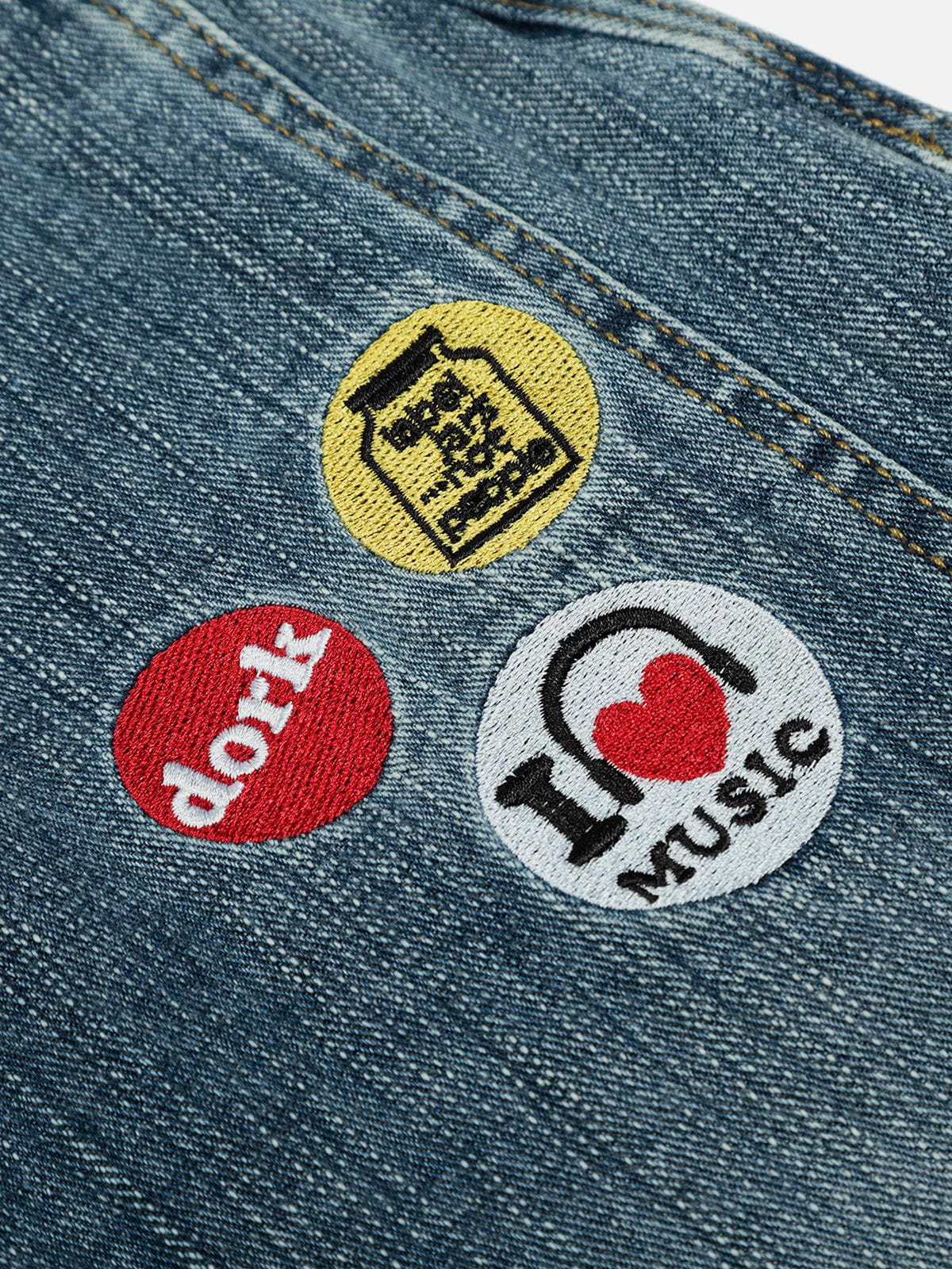 Aelfric Eden Embroidery Baaggy Barrel Jeans - Image 9