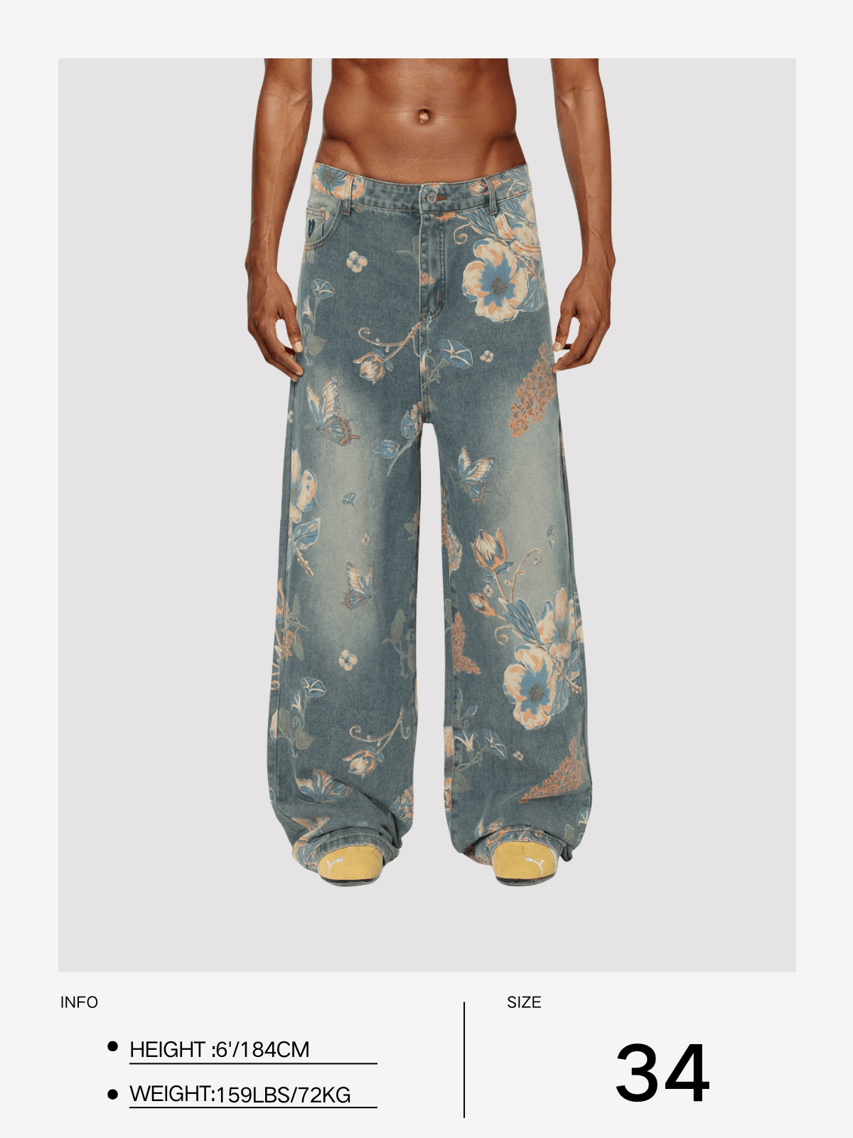 Aelfric Eden Floral Baaggy Jeans - Image 17