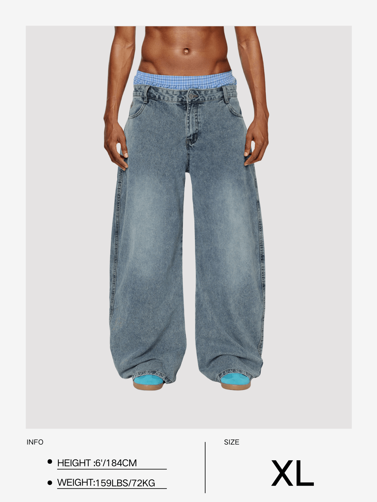 Aelfric Eden Double Waist Baaggy Jeans - Image 14