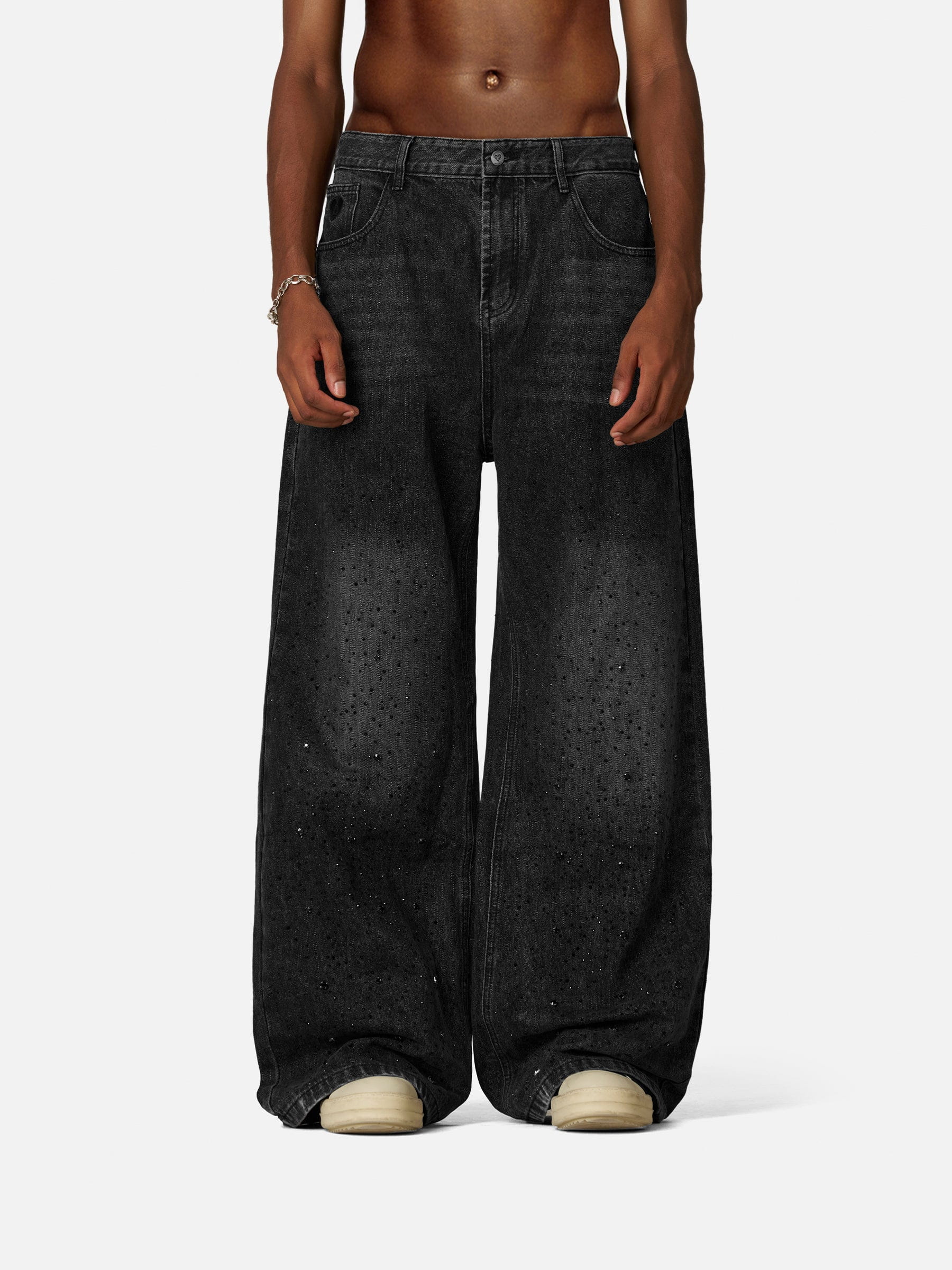 Aelfric Eden Rhinestone Baaggy Jeans - Image 3
