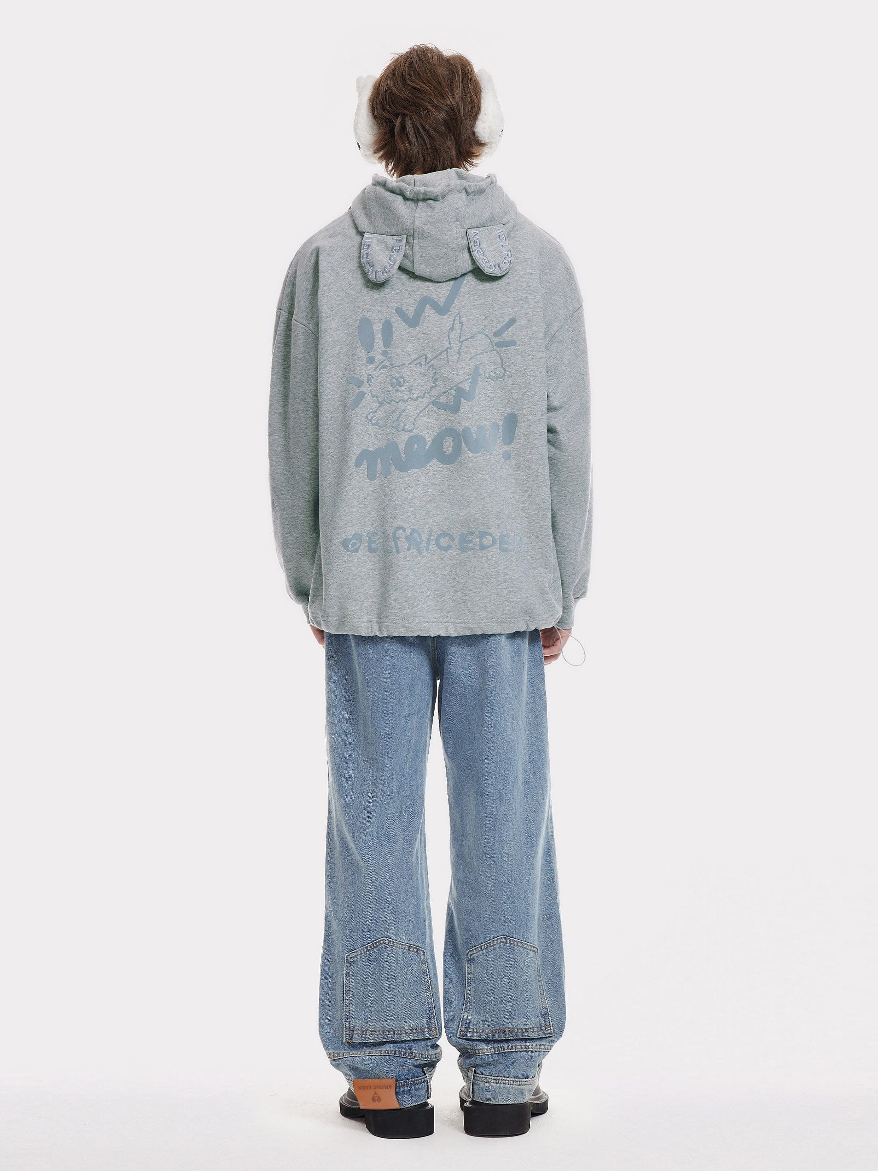 Aelfric Eden Embroidery Rabbit Ears Zip Up Hoodie - Image 6