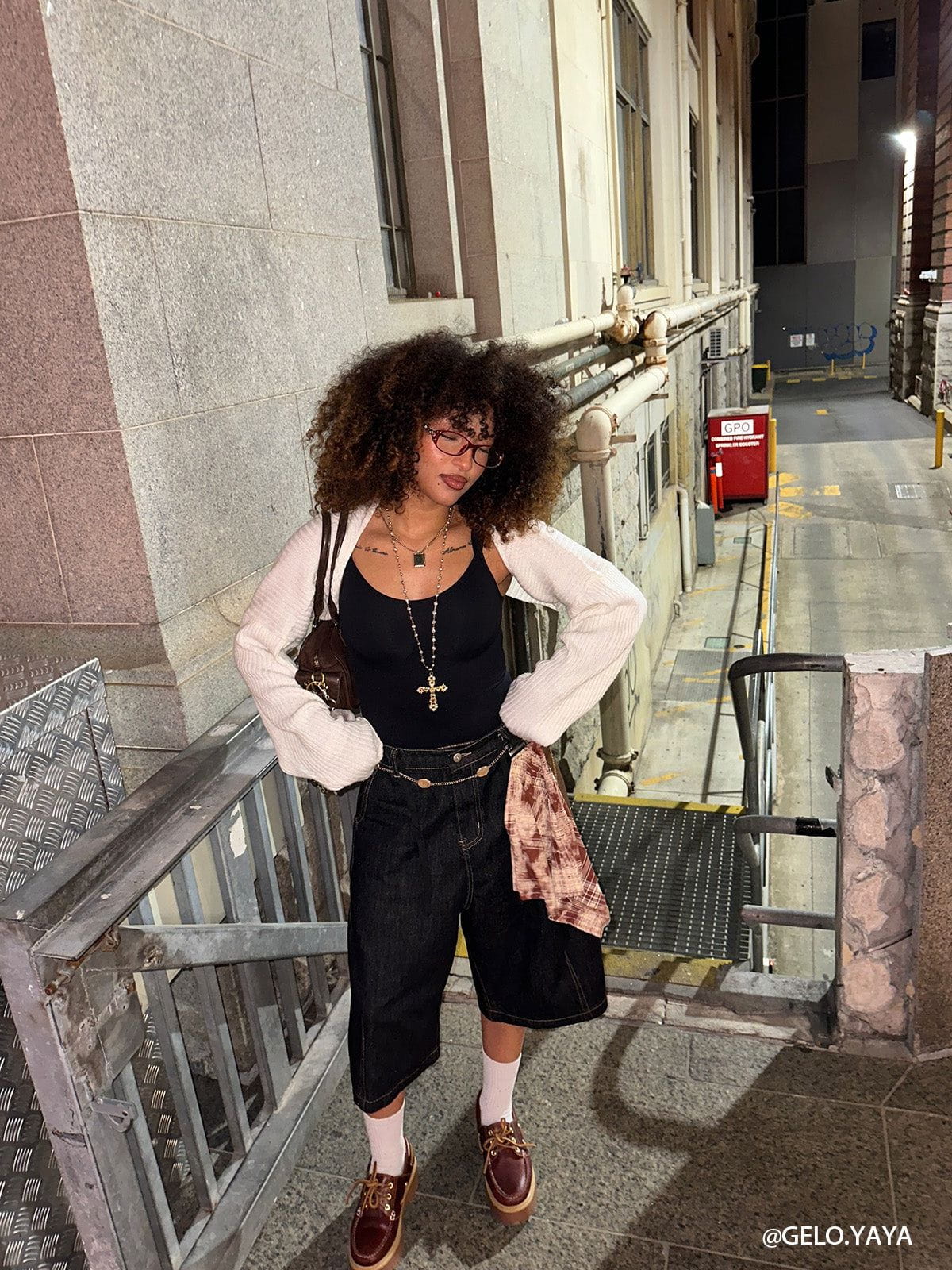 Aelfric Eden Detachable Kerchief Baaggy Longline Jorts - Image 5