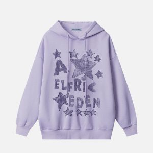 Aelfric Eden Graffiti Star Graphic Hoodie
